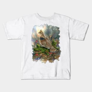 Ruffed Grouse Kids T-Shirt